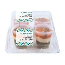 Mix Buffet, Verrine pesto tomate et mozzarella - x 4 soit 160 g