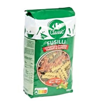 Carrefour, Pâtes Fusilli tricolore tomates & épinards