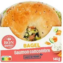 Carrefour, Bagel saumon concombre sauce yaourt