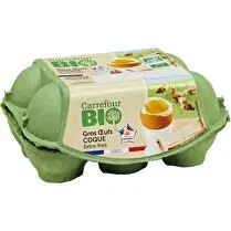 Carrefour, Oeufs gros coque Bio