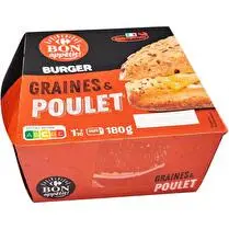 Carrefour, Burger graines et poulet