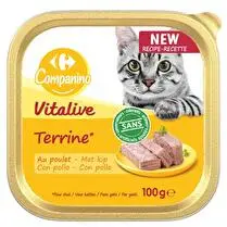 Carrefour, Terrine au poulet pour chat