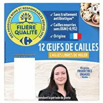Filière Qualité Carrefour, Oeufs de cailles