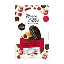 Maison Colibri, Madeleine coeur framboise coque chocolat noir