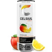 Celsius, Boisson énergisante pétillante  Saveur mangue citron