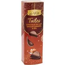 ESPRIT DE FETE, Tuiles chocolat lait saveur caramel Lait - caramel sel