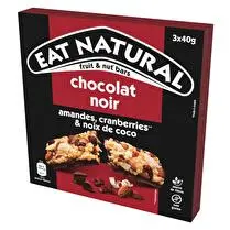 Eat Natural, Barre de céréales aux fruits amandes, cranberries et chocolat noir