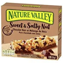 Nature Valley, Barres de céréales sweet et salty nut Chocolat et Cacahuètes x 5
