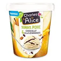 Charles & Alice, Sorbet poire chocolat amande