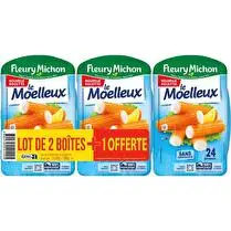 Fleury michon, Bâtonnets de surimi Le moelleux - x 24 lot de 2 boîtes + 1 offerte soit 1.08 kg