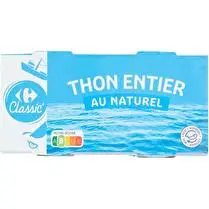 Carrefour, Thon entier au naturel