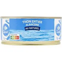 Carrefour, Thon entier albacore au naturel
