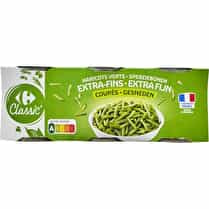 Carrefour, Haricots verts extra-fins coupés