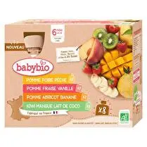 Babybio, Gourde multifruits 8x90g dès 6 mois