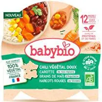 Babybio, Assiette Chili végétal doux dès 12 Mois 230g