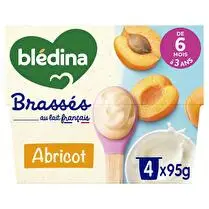 Blédina, BLEDINA BRASSES ABRICOT  4x95g