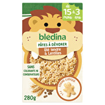 Blédina, Plat bébé Pâtes Blé tendre et Lentilles dès 15 mois