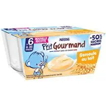 Nestlé, P'tit Gourmand Semoule au lait