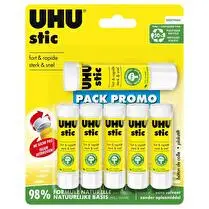 Uhu, Lot de 5 stick 8,2g + 1 stick 21g