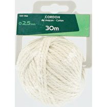 Trefilaction, Cordon maçon coton cable 2,5mm - 30m