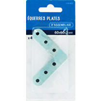 Trefilaction, Equerres plates d'assemblage 60x60x2mm x4