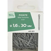 Trefilaction, Pointe tête homme acier 1,6x30mm