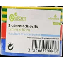 GEFOM, Rubans adhésifs 15mm x 10m x3