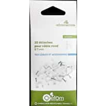GEFOM, Attaches câble 7mm blanches x20