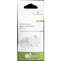 GEFOM, Attaches cable 9mm blanches x20