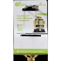 GEFOM, Douille E27 acier laitonné