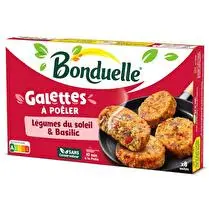 Bonduelle, Galettes à poêler Légumes du soleil & basilic - x 8