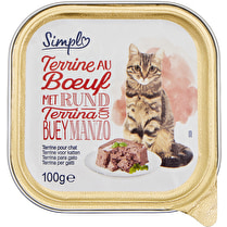 Simpl, Pâtée Pour Chat Adulte En Terrine Boeuf
