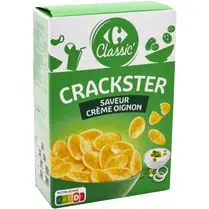 Carrefour, Biscuits apéritifs crème oignon crackster