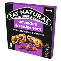 EAT NATURAL, Barres de céréales adultes Amandes raisin abricot