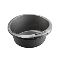 Carrefour, Cuvette ronde 6l gris métal 33x32x15cm
