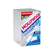 Hollywood, Chewing-gum  Blancheur - 5 x 10 dragées
