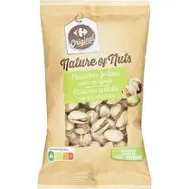 Carrefour, Pistaches grillées sans sel ajouté