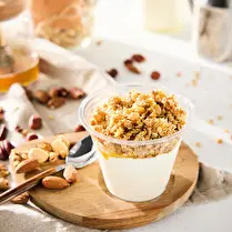 Fabriqué dans nos ateliers, Fromage frais miel granola