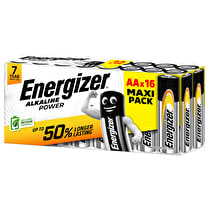 Energizer, Piles alcaline power LR6 AA 1,5V x16