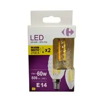 Carrefour, Ampoule led fil flamme 60W E14