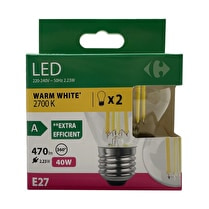 Carrefour, Ampoule led fil sphérique 40W E27