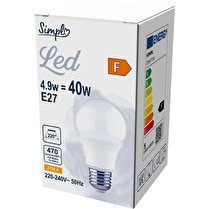 Simpl, Ampoule led E27 standard - blanc-chaud dépolie 40W
