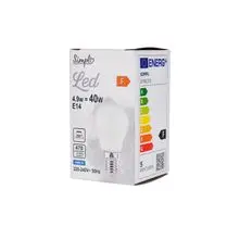 Simpl, Ampoule E14 forme sphérique blanc-froid dépolie 40W