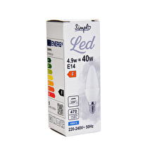Simpl, Ampoule E14 forme flamme blanc-froid dépolie 40W
