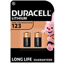 Duracell, Pile lithium CR123 3V high power x2
