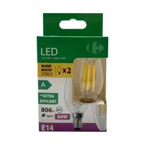 Carrefour, Ampoule led fil flamme 60W E14