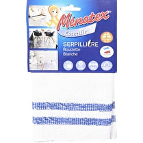 Menatex, Serpillière bouclette blanche 50x60cm