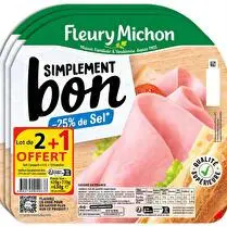 Fleury michon, Jambon - Le lot de 2 + 1 offert soit 630 g