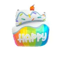 Dyna Party, Ballon alu happy gâteau 58x87cm