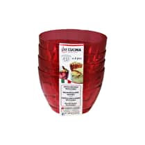 Votre rayon propose, Lot de 4 coupelles 9,5cm  rouge